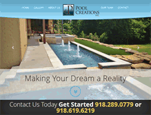 Tablet Screenshot of poolcreationsinc.com